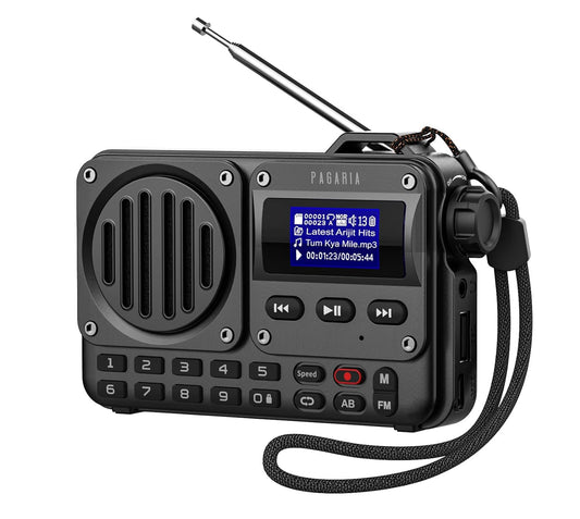 Super-Portable Bluetooth Speaker with FM Radio | LCD Screen Display | Antenna | AUX Input | USB Disk | TF Card | MP3 Player