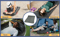 Outdoor Sleeping Pad Camping Inflatable Mattress with Pillows - Travel Mat | Folding Bed | Ultralight Air Cushion For Hiking & Trekking