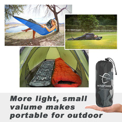 Outdoor Sleeping Pad Camping Inflatable Mattress with Pillows - Travel Mat | Folding Bed | Ultralight Air Cushion For Hiking & Trekking