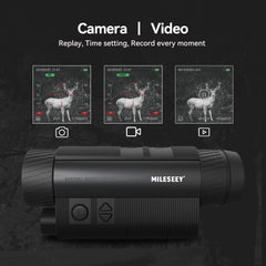 MiLESEEY HD Infrared Night Vision Device Dual Use Monocular Camera With 8X Digital Zoom Telescope