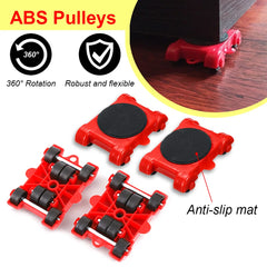 5Pcs/Set Heavy Duty Furniture Moving & Lifting Tool Set