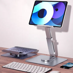 Aluminum Tablet Stand - 360°Rotating |Adjustable | Desk Holder Mount Riser