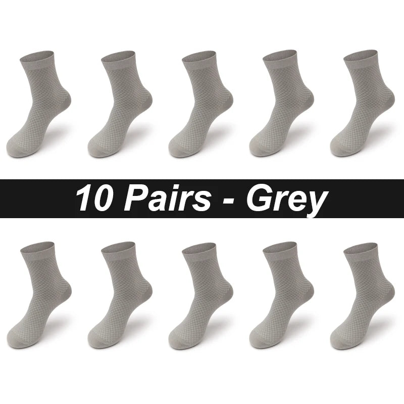 Bamboo Fiber Socks 10 pairs grey