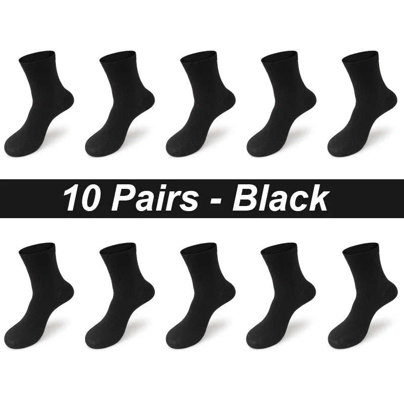 Bamboo Fiber Socks 10 pairs black