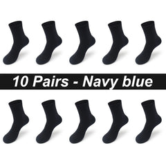 Bamboo Fiber Socks 10 Pairs Navy Blue