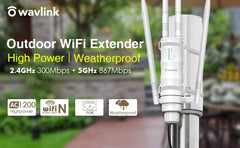 Wavlink AC1200/600/300 High Power Outdoor WIFI Router/AP | Wireless WIFI Repeater | Wifi Dual Band 2.4G/5G High Gain Antenna