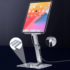 Aluminum Tablet Stand - 360°Rotating |Adjustable | Desk Holder Mount Riser