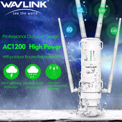 Wavlink AC1200/600/300 High Power Outdoor WIFI Router/AP | Wireless WIFI Repeater | Wifi Dual Band 2.4G/5G High Gain Antenna