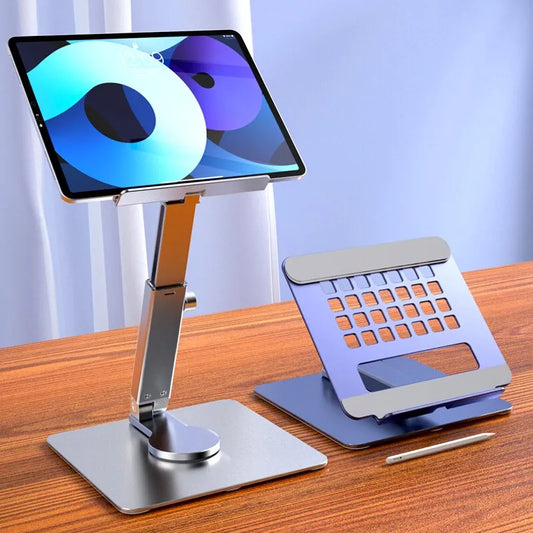 Aluminum Tablet Stand - 360°Rotating |Adjustable | Desk Holder Mount Riser